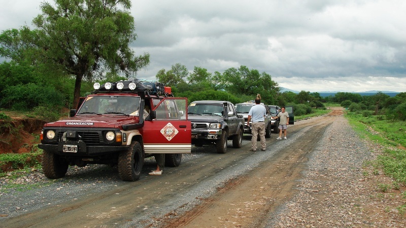 Las camionetas en que viajamos. The trucks we used