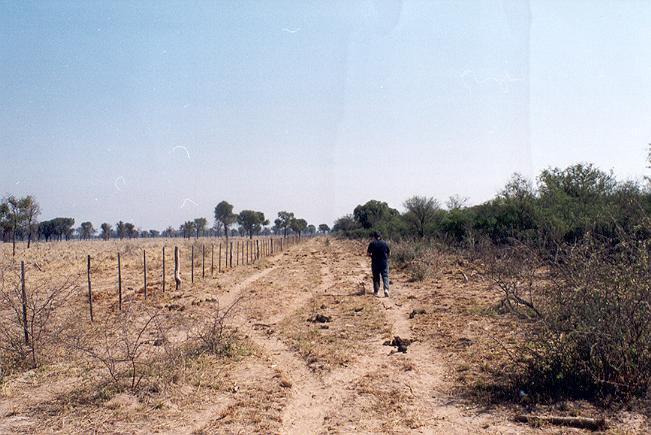 Caminando hacia la confluencia. Estamos a 3.500 metros.