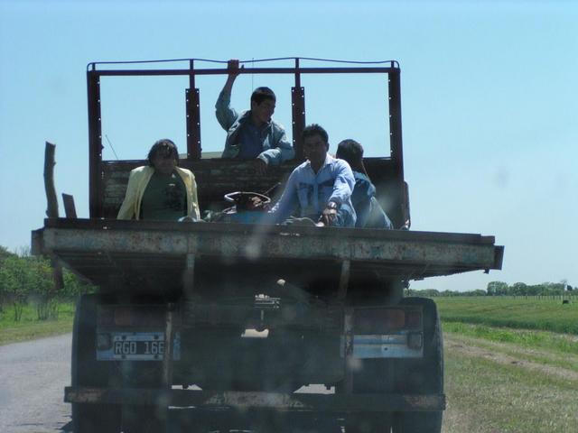 following a "passenger truck" on road nr. 4