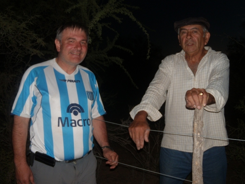 Pampa y el dueño de predio, Herminio Arias - Pampa and the owner of the land, Herminio Arias