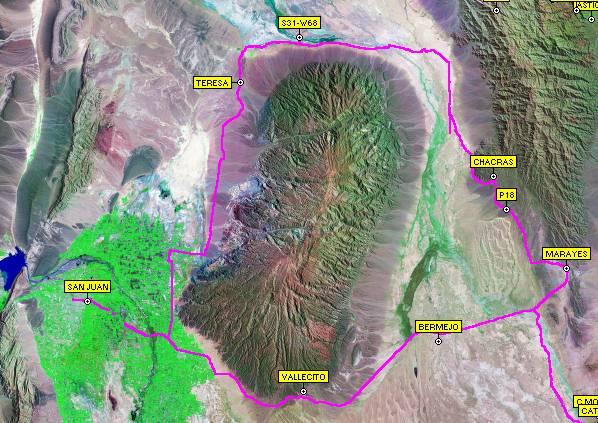 La Confluencia al norte de la Sierra Pié de Palo (San Juan)