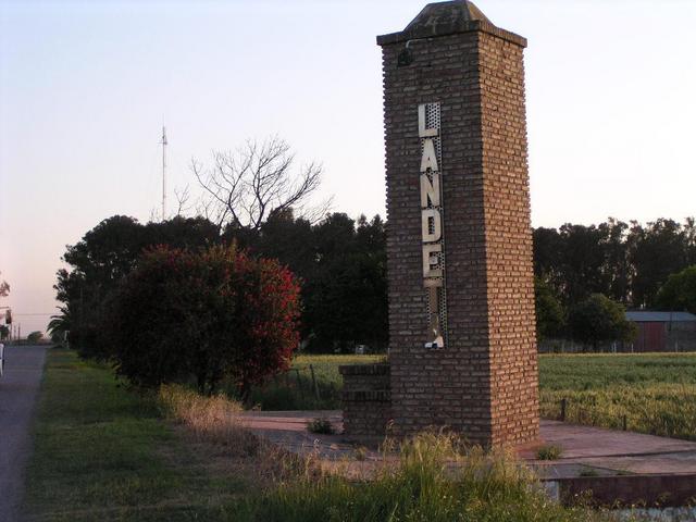 the entrance to the small settlement of Landeta