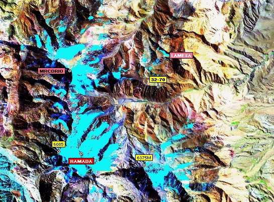 Fotografía satelital de la confluencia