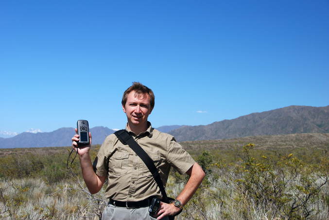 Val is happy to see the zeros on his GPS!