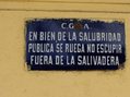 #9: A SIGN AT THE RAILROAD STATION "IN SAKE OF THE PUBLIC HEALTHINESS WE ASK NOT TO SPIT OUT OF THE SPITTOON"