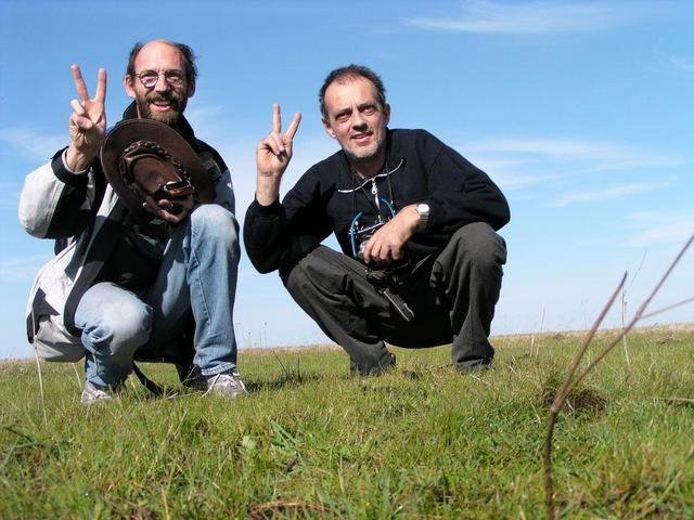 Captain Peter and Werner at the confluence