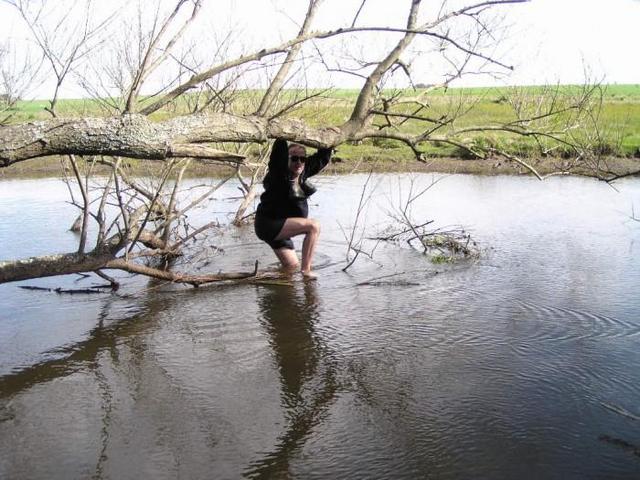 Captain Peter crossing the river