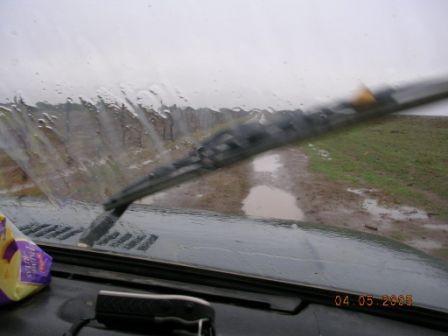 Rain and mud from inside