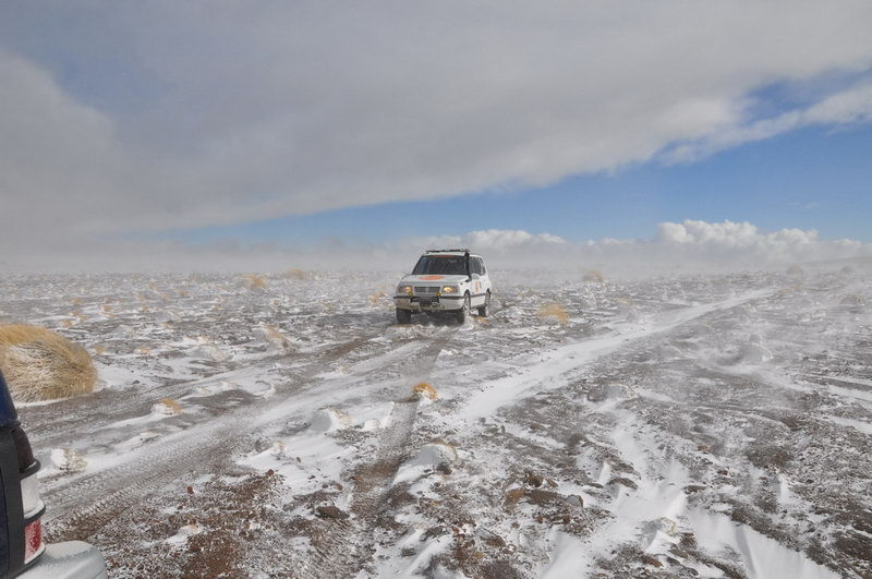 La nevada que no quería dejar que lleguemos - The snow didn´t want that we reach the confluence