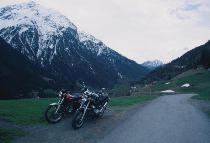 Our motorcycles waiting to take us home