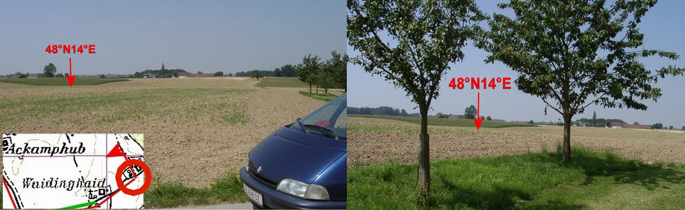 The spot from the road / farmhouse (south east)