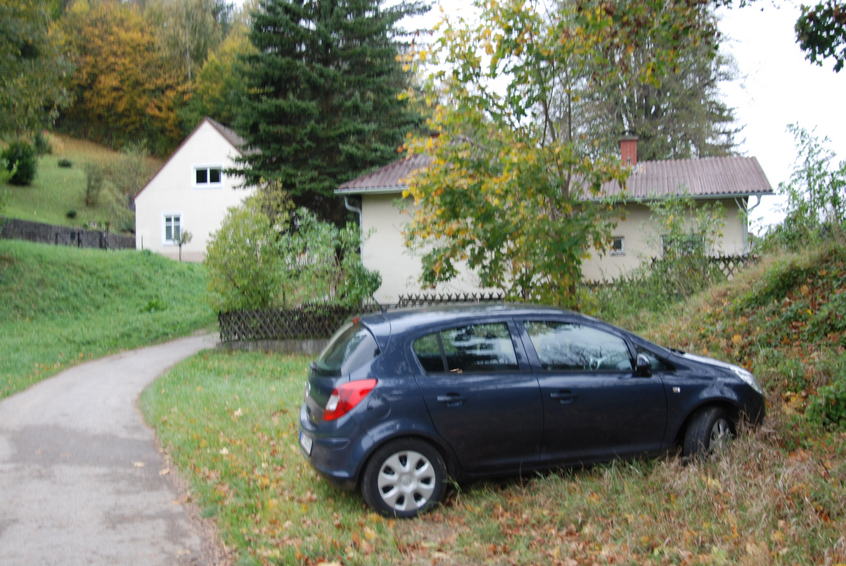 The starting point of the hike - 1.8 km from CP with the hunting vehicle in view