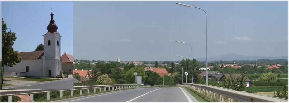 Entering Zurndorf from SOUTH with church