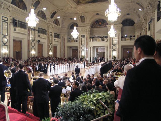 Starting the ball: 42 young couples lining up