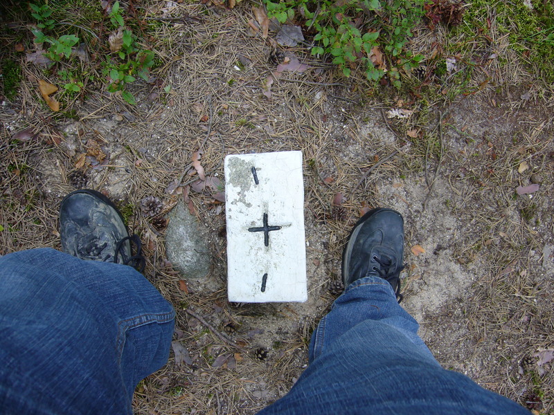 Standing exactly on the border (left: Austria, right: Czech Republic)