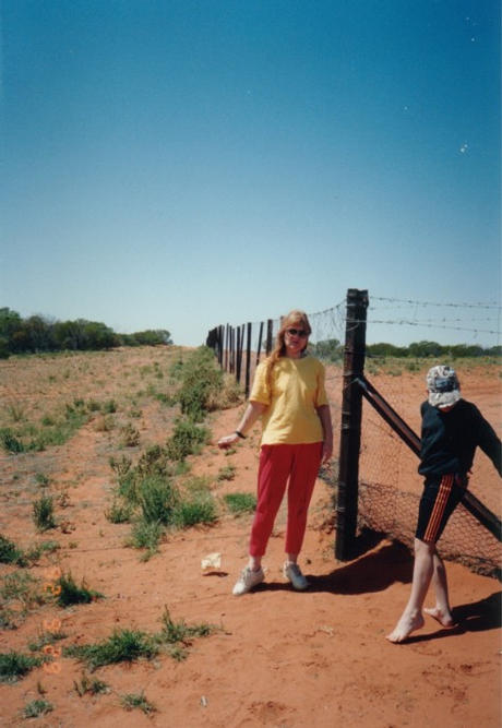 Looking East - the Dog fence and the on the left, the WGS84 Confluence