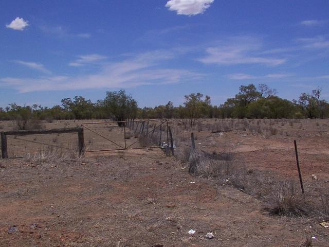 View towards the confluence along the "dog fence"