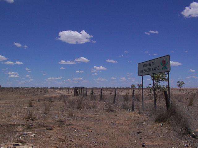 View towards the confluence along the "dog fence"