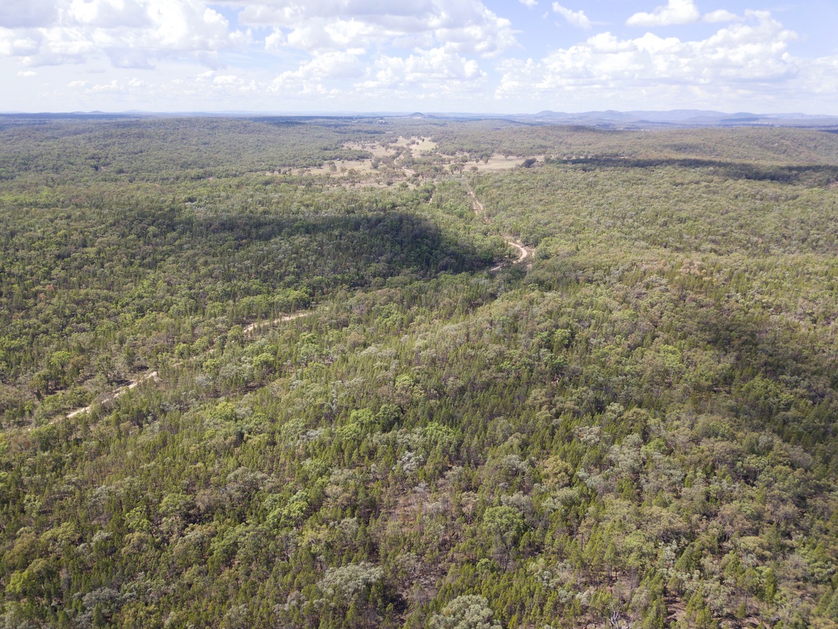 View East (along Aberdeen Road) from 120m above the point