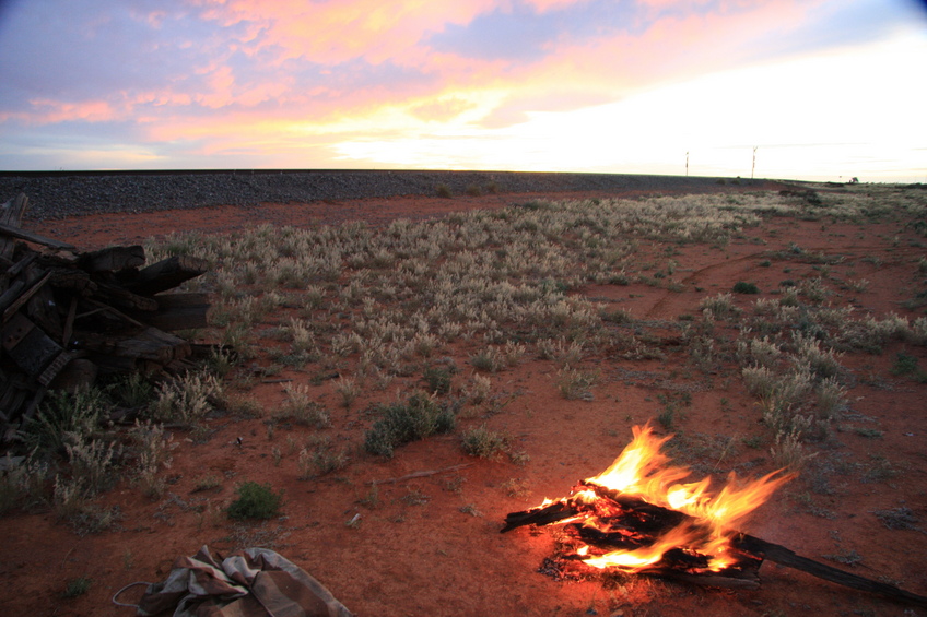 Campfire at Sunset