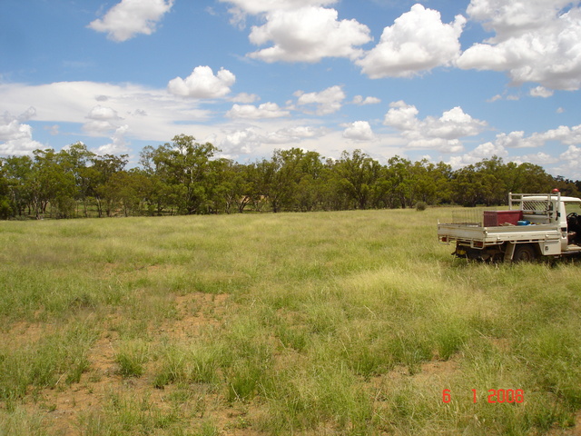 Westerly view with Toyota rear end