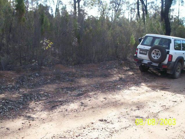 This is where we had to park to walk in. The confluence was about 150 metres east of this spot.