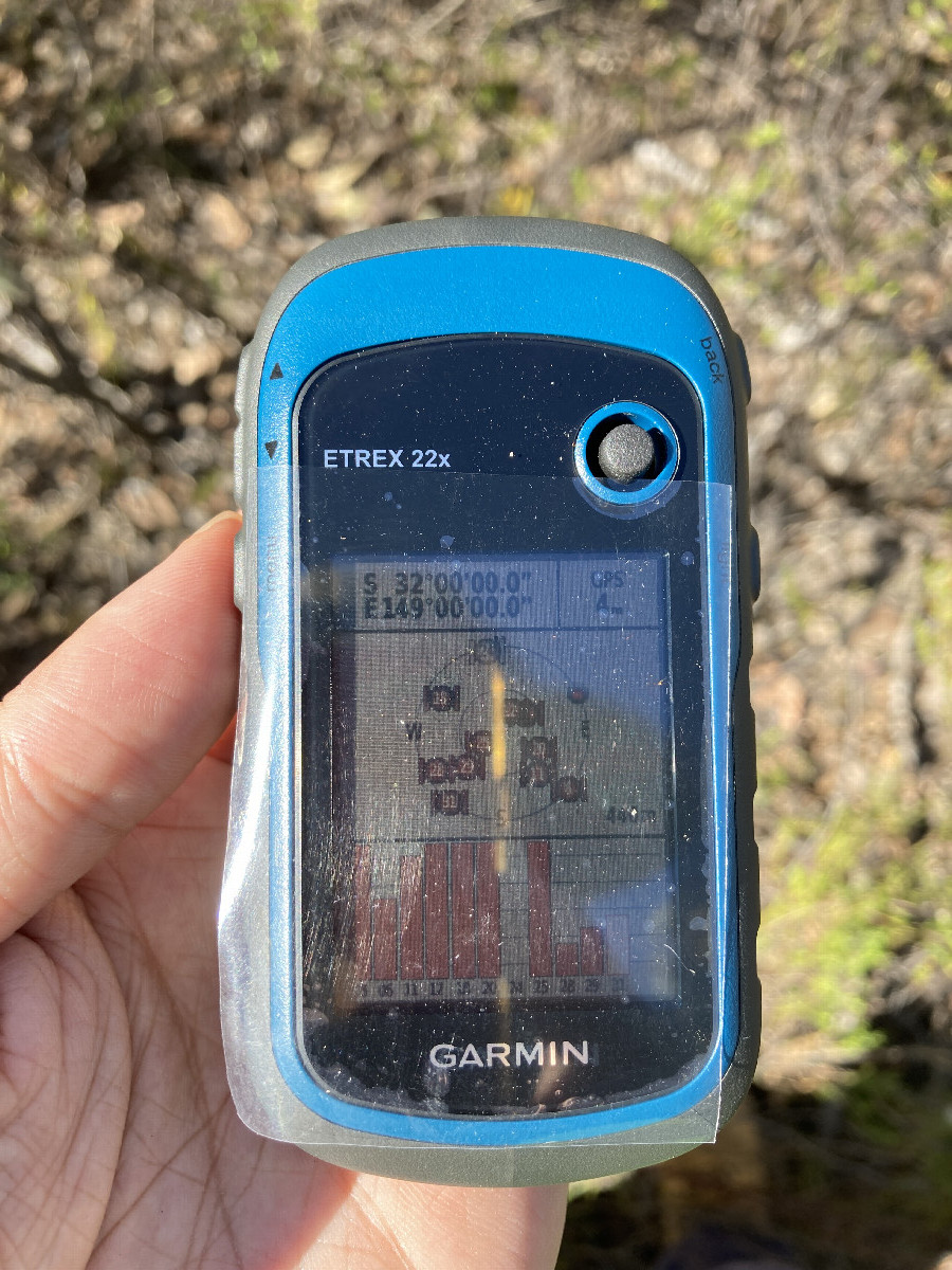 Coordinates on GPS device