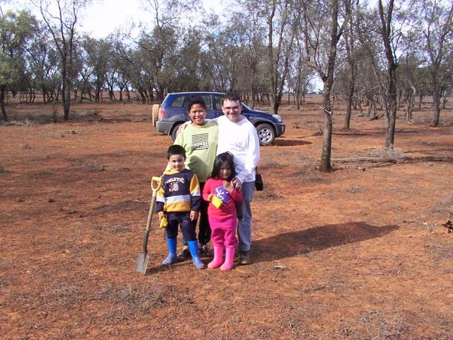 Thompson family at the confluence