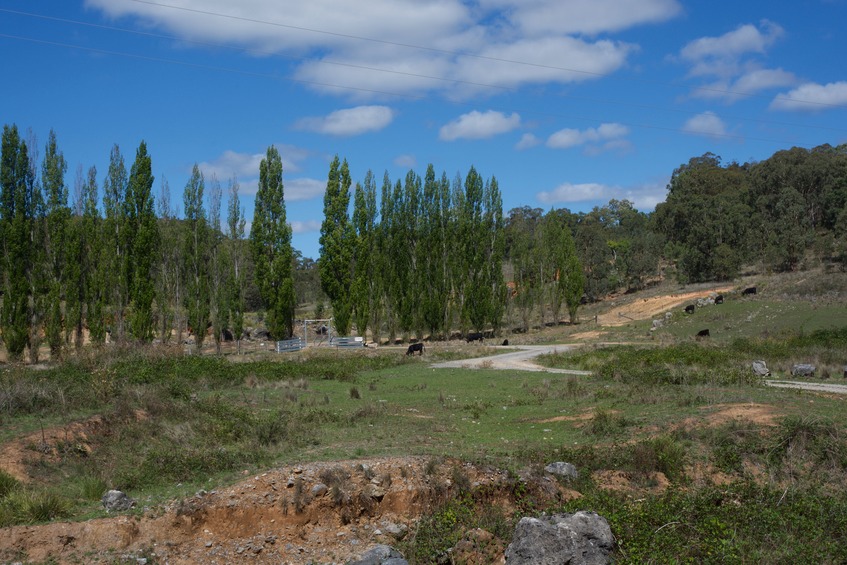 This farm - 3.25 km west of the point - blocked me from driving closer