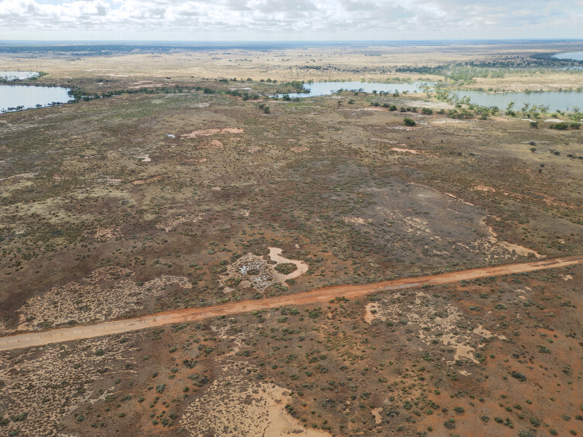 View East, from 120m above the point