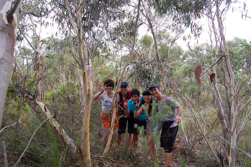 Happy Confluence hunters - left to right, Yang Fang, Steven, Sean, Misha, and Peter