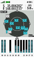 #3: My GPS receiver’s display, 552 metres from the point