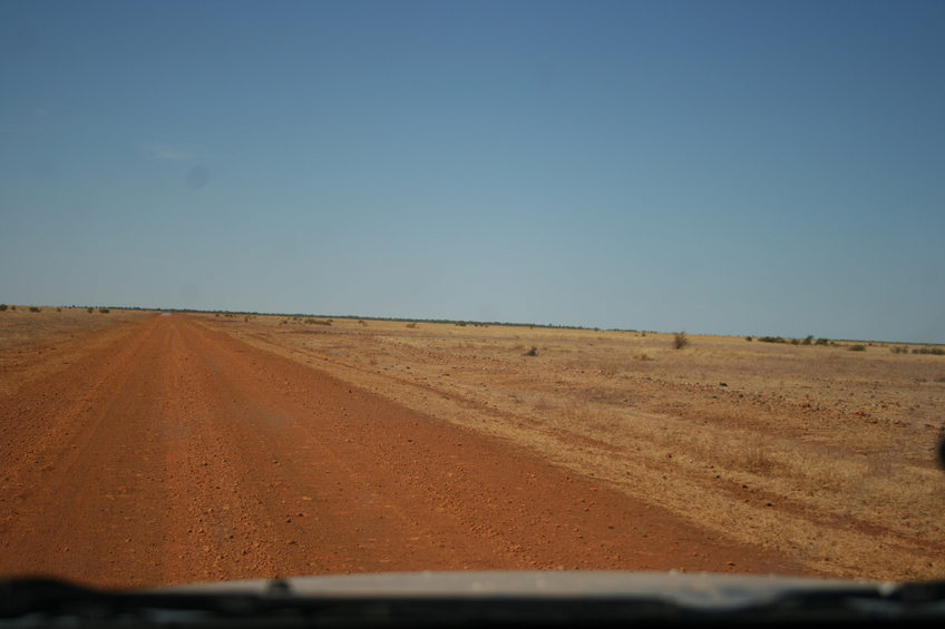 On the Barkly Stock Route approaching the confluence point