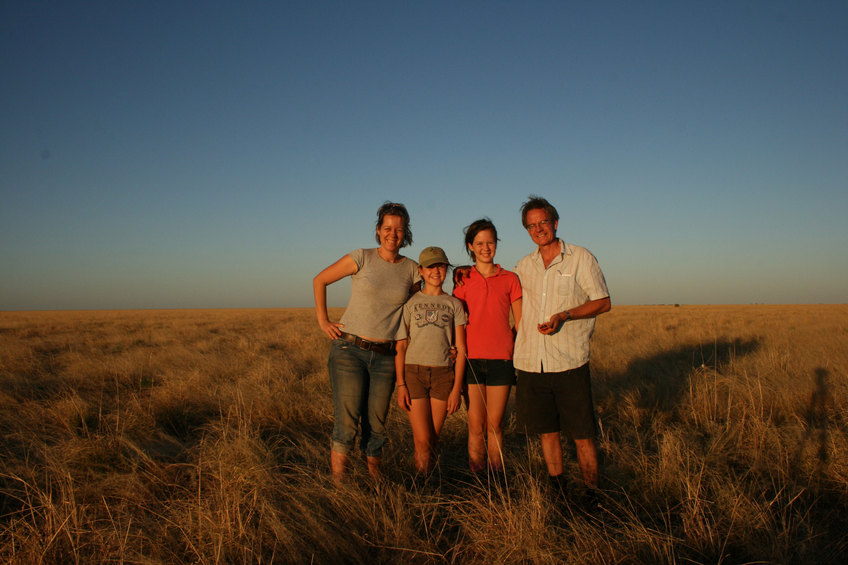 Suzanne, Rachel, Sarah and Tim at the confluence