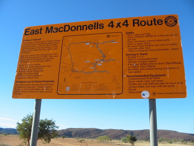 Territory Explorer Route sign