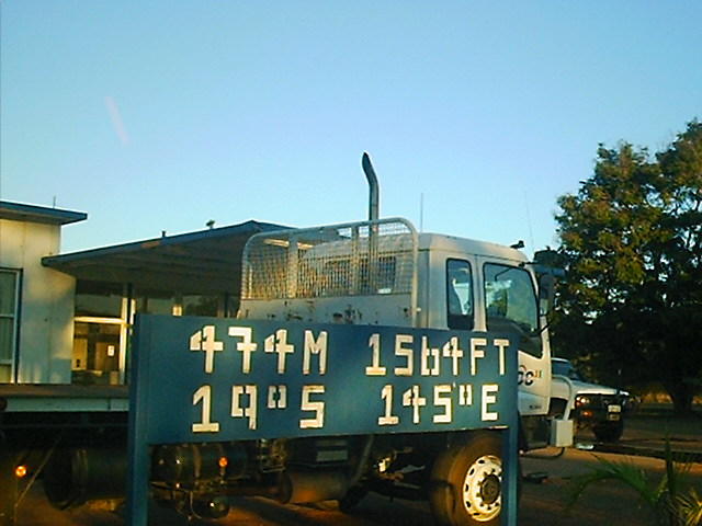 The "fake" confluence sign in the town. what's a FT?