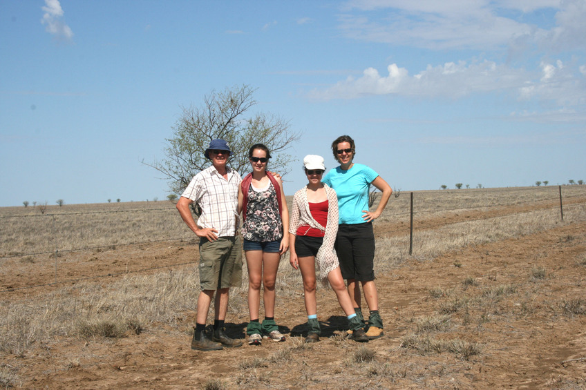 Tim, Sarah, Rachel and Suzanne at the confluence