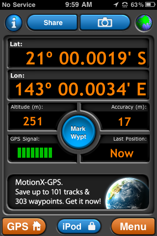 GPS position