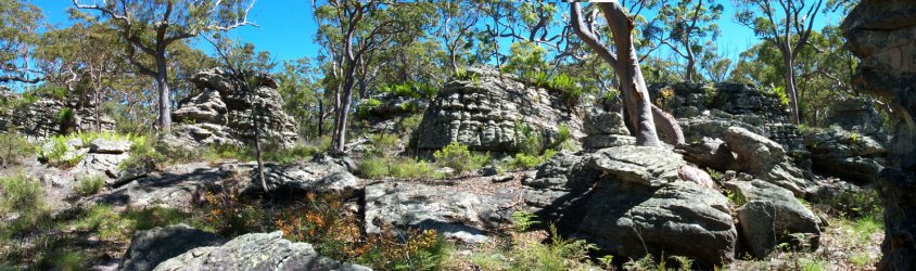 Sandstone formations make up some of the interesting scenery