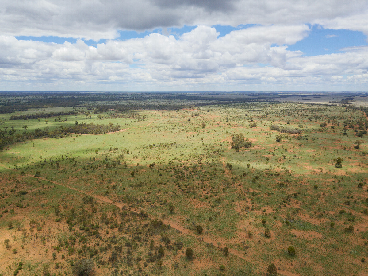 View South, from 120m above the point