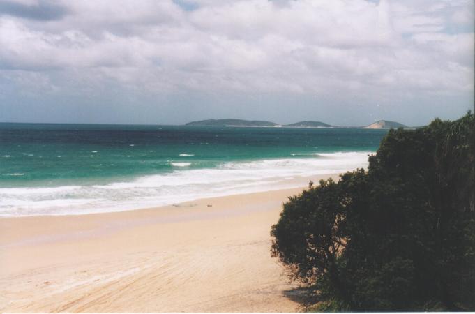 Rainbow Beach (15km from the CP) with Double Island Point in the distance