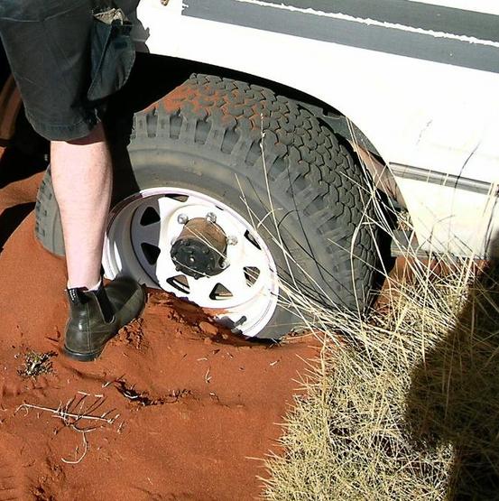 Getting bogged in the sand