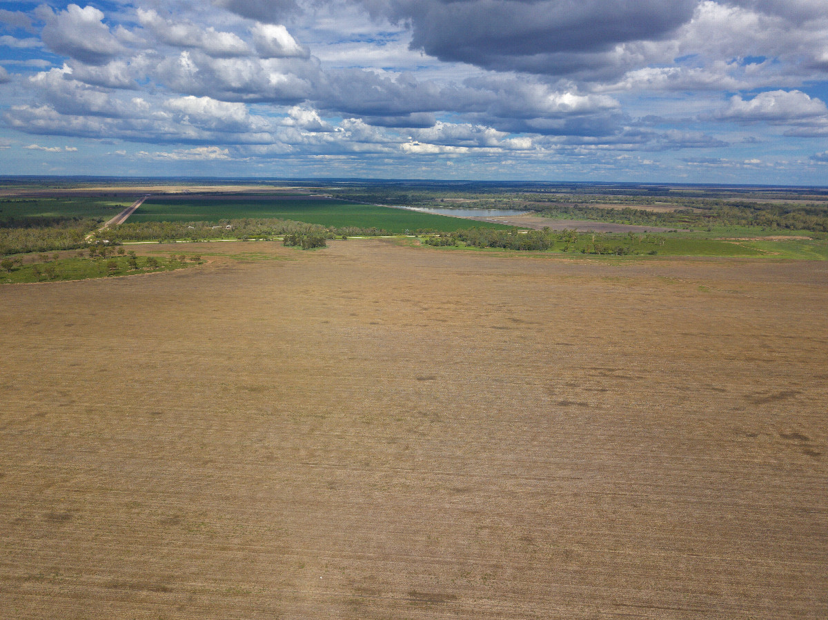 View East, from 120m above the point