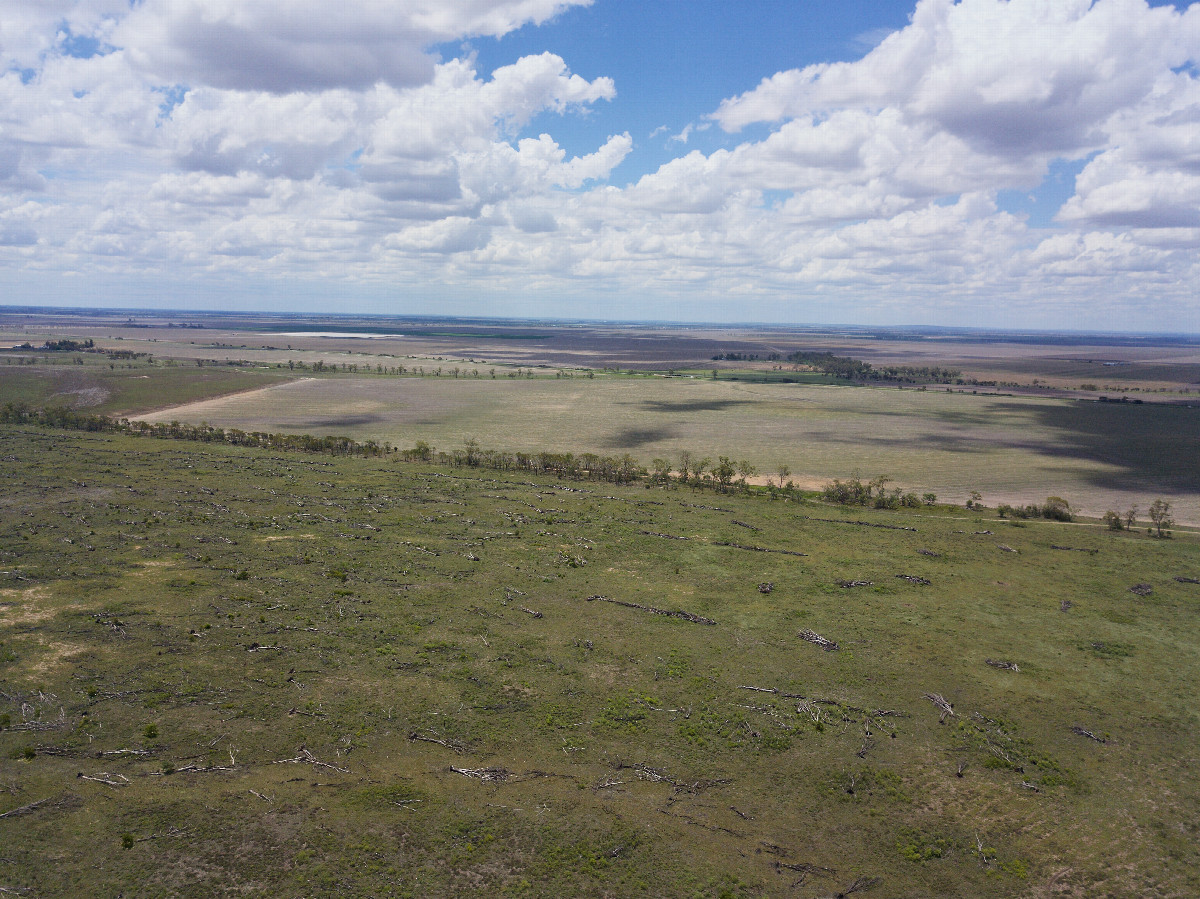 View North, from 120m above the point