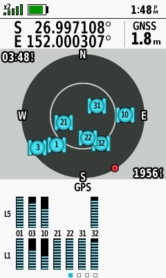 My GPS receiver, 324m from the point