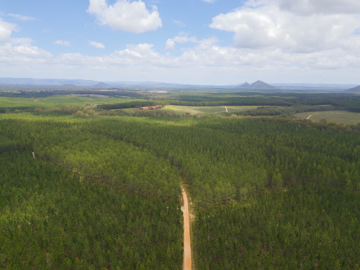 View West, from 120m above the point