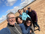 #2: Six weary (and now dry) travellers at the confluence point