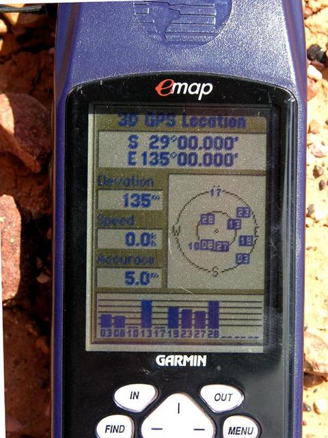 The GPS reading