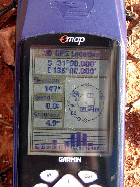 The GPS reading