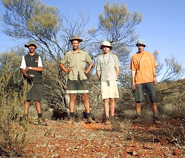 The Confluence Hunters - (L to R) - Andrew, Peter, Stuart and James